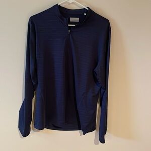 Women’s Callaway Navy pinstripe Lightweight 1/4 Zip Up Opti Dry Golf Pullover